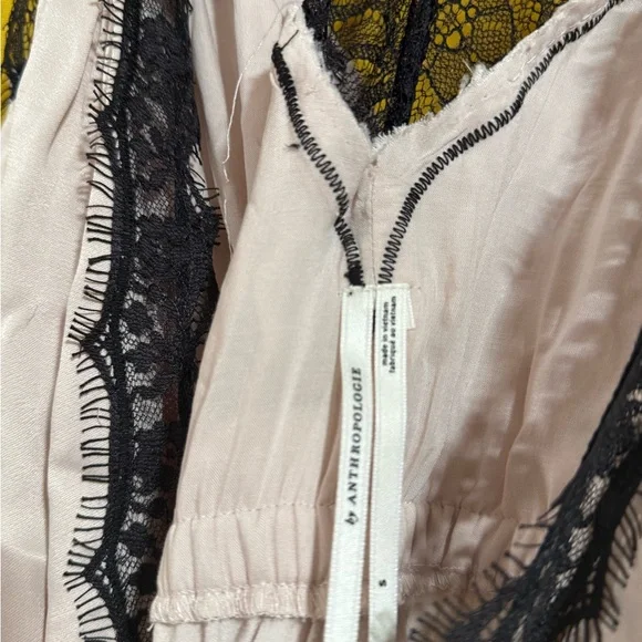 Anthropologie Cream and Black Lace Midi Dress - Picture 6 of 6